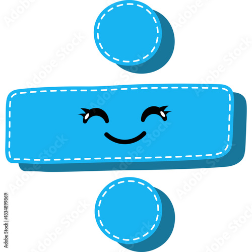 Cute Division Sign Character