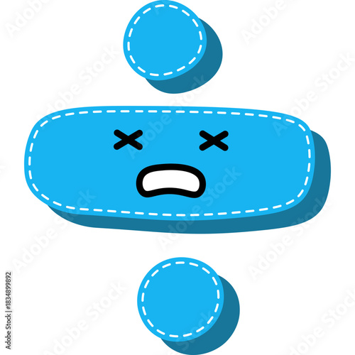 Cute Division Sign Character