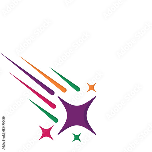 Colorful icon for speedy star