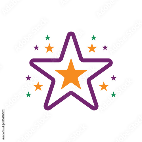Colorful icon for stars