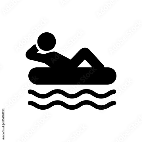 Inflatable Raft Relaxation Icon