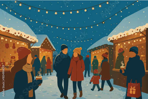 Modern festive illustration international new year theme 2026 seasonal vector graphics creative holiday artwork