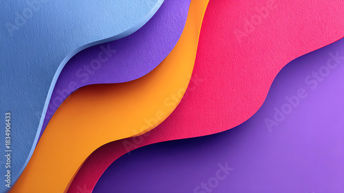 Bold and vibrant banner design with rich tones, creative curves, and layered overlays, offering lively energy and copy space for modern digital layouts.