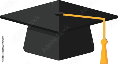 Celebrate graduation success with this academic cap on a vibrant background