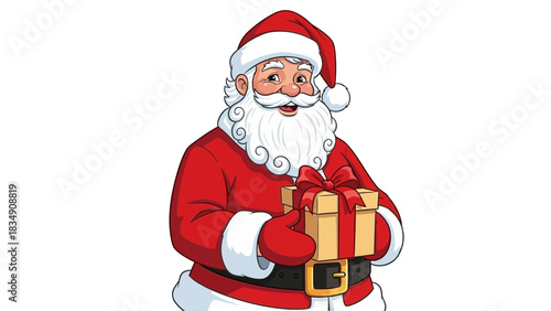 Santa Claus Standing Cheerfully