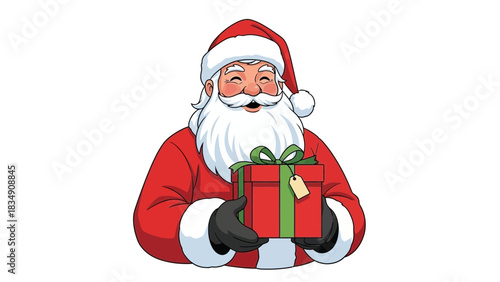 Santa Claus Standing Cheerfully