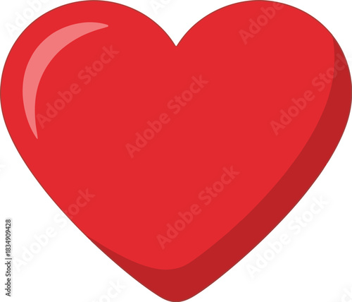 Express heartfelt affection with this vibrant, lovable red heart on soft background