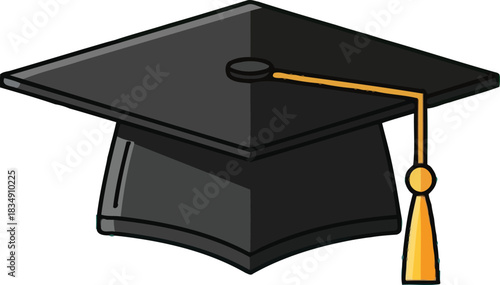 Celebrate academic success with graduation cap atop vibrant green and blue background