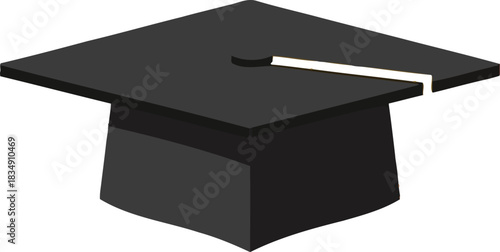 Celebrate graduation achievement with stylish cap against vibrant background