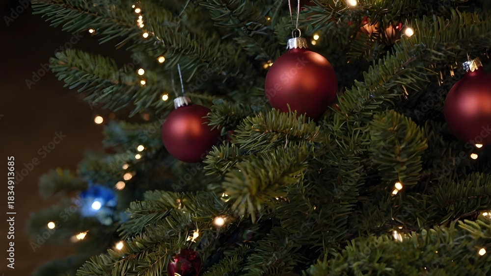 Fototapeta premium christmas tree decorations