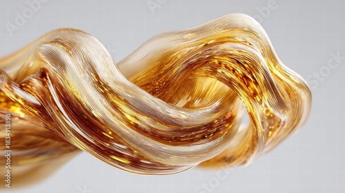 Wallpaper Mural An abstract golden ribbon twists and flows, creating a beautiful and elegant visual. Torontodigital.ca