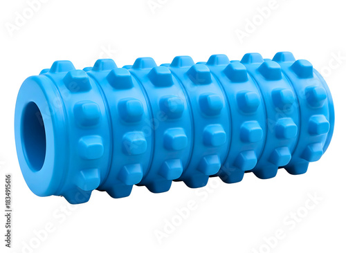 Wallpaper Mural Bright blue textured foam roller for muscle recovery and deep tissue massage isolated on transparent background Torontodigital.ca