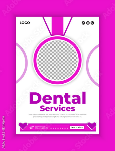 Dentist and dental care social media flayer post template
