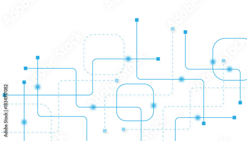 Abstract futuristic technology background. Technology background with crossed lines and dots.