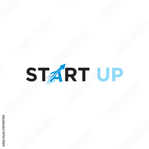 Initial Letter A Startup Arrow Up Fast Vector Logo Design