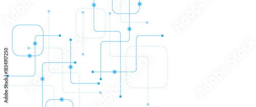 Abstract futuristic technology background. Technology background with crossed lines and dots.