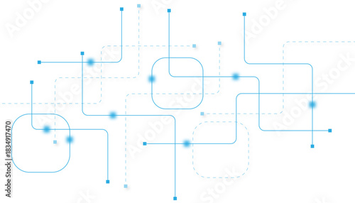 Abstract futuristic technology background. Technology background with crossed lines and dots.