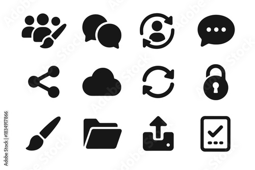 Tools version settings icon editing history ar option vector permission painter bubbles