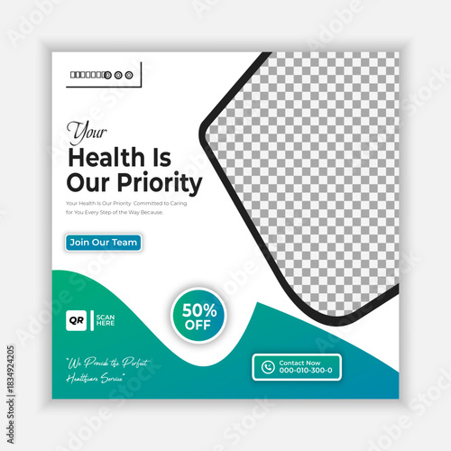 Healthcare Marketing Banner Design for Clinic and Pharmacy Promotion