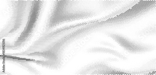Wavy gradient halftone dots pattern texture background
