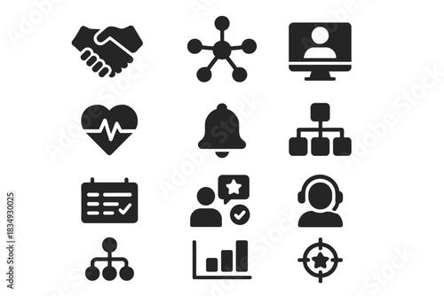 Icon remote thickness team icons board outlines support no management distributed bell