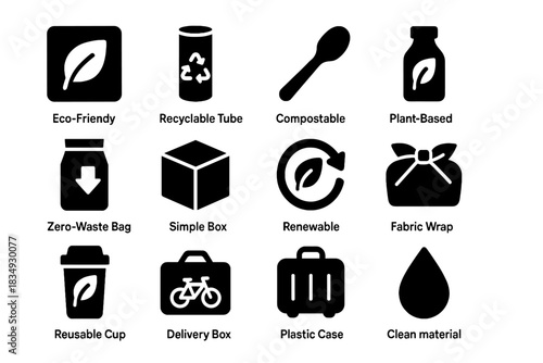 Thickness vector no shading icons material carton background icon lines alignment sustainable