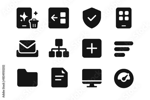 Icons no system cells vector navigation wellness flat digital icon decluttering minimal