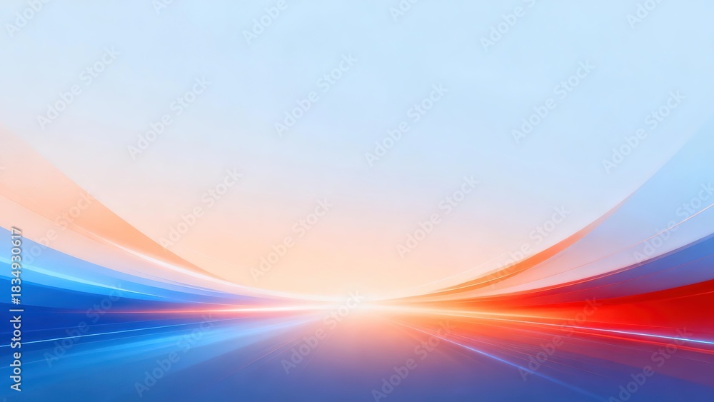 Obraz premium Abstract Dynamic Speed Background with Blue Red Gradient and Light Trails