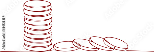 Stack of Coins Falling Over, Representing Financial Instability