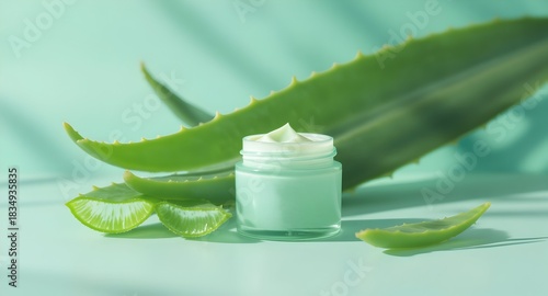 Aloe vera face cream product photo