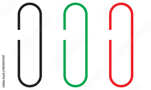 Paperclips vector icon. isolated on white background. vector illustration. EPS 10