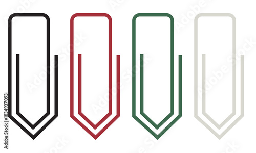 Paperclips vector icon. isolated on white background. vector illustration. EPS 10