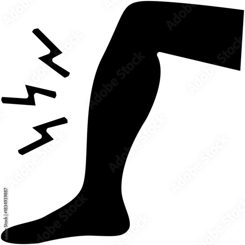 Knee Icon, Osteotomy Arthritis Health Symbol Vector Stock Illustration, Solid Icon Style Design.