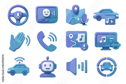 Automotive steering vector dashboard adjustment route icons gps d mode ai icon