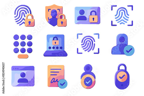 Login secure icon vault id badge signature authentication vector icons shield identity