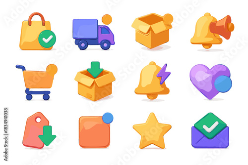 Request icon vector notification confirmed icons delivery update review app shopping flash