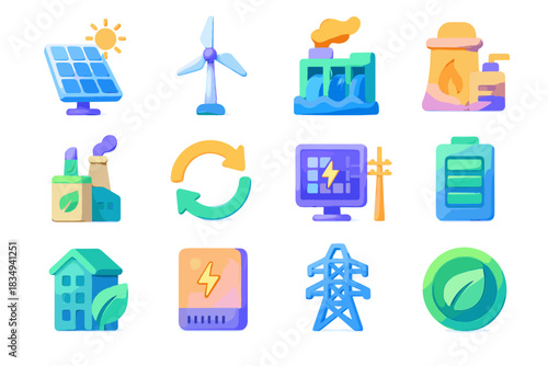 Arrow icon geothermal battery plant solar vector icons grid electric renewable turbine