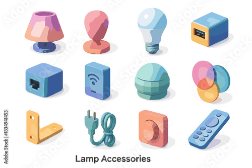 Icon connector motion accessories lamp control sensor shade base d touch color