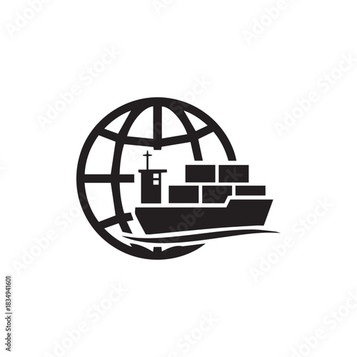 Global Cargo Shipping Icon
