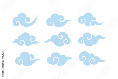 chinese style cartoon clouds collections