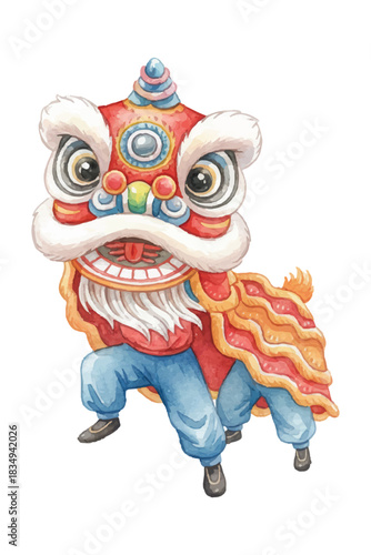 chinese new year traditional lion dance