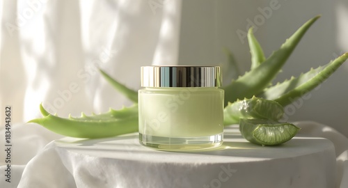 Aloe vera cream product photography