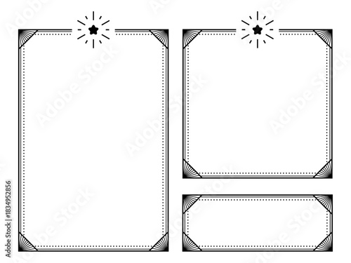 きらきら星のフレーム3サイズセット
