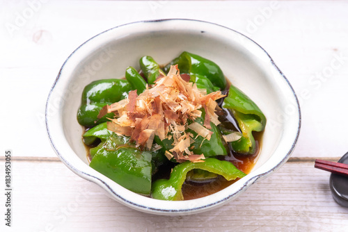 ピーマンの麺つゆ漬け