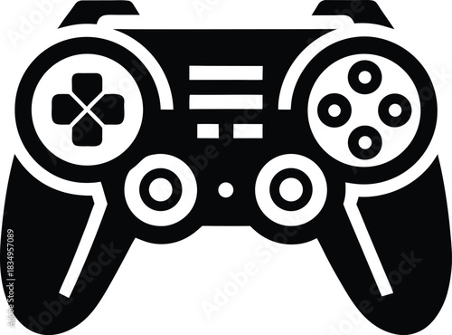 Modern gaming controller icon for esports and technology