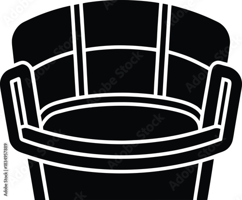 Simple stadium seat icon for sports and event design