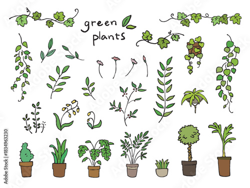 植物のカットイラストセット・カラー