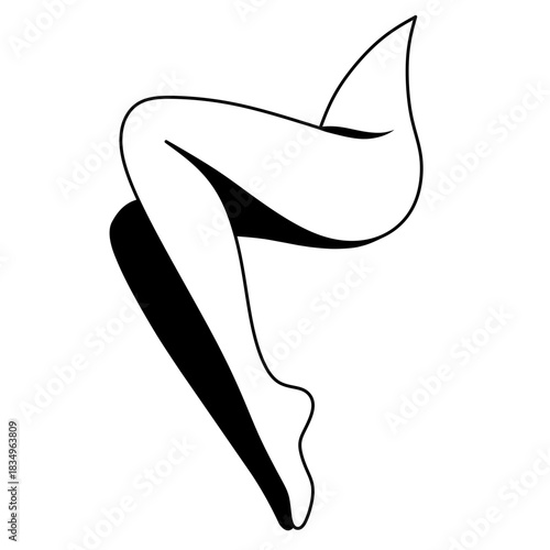 Sexy legs logo silhouette vector design