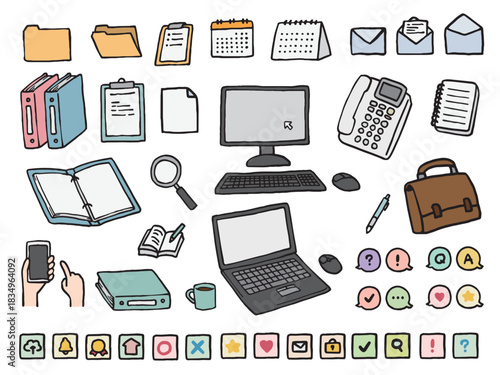 ビジネス関連のイラスト・セット