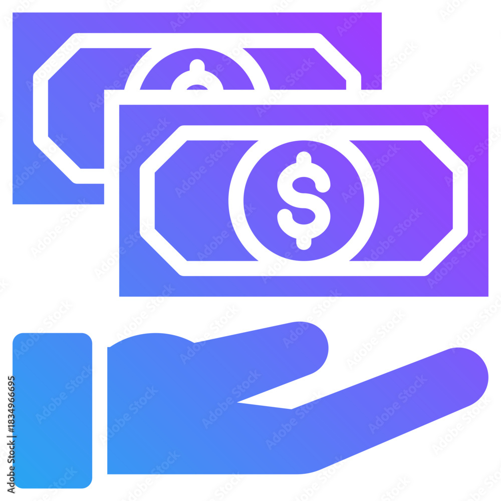 Fototapeta premium Banknote icon for dishonesty , website, application, printing, document, poster design, etc